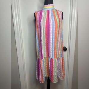 Marie and Oliver 100% Silk Multicolor Sleeveless Mini Women’s Dress Size Medium